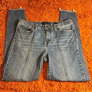 Women’s Lucky Brand Patched Skinny Jeans sz 10/30 medium wash